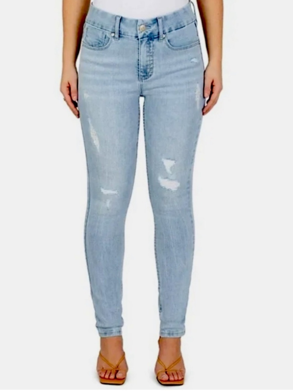 Seven7 Light Blue High-Rise Skinny Jeans